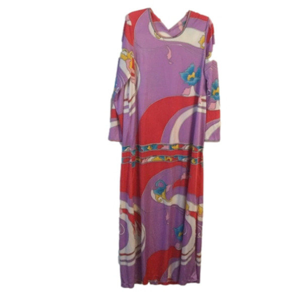 VINTAGE LEONARD PARIS 1970’s SIGNATURE MAXI DRESS - Picture 1 of 9